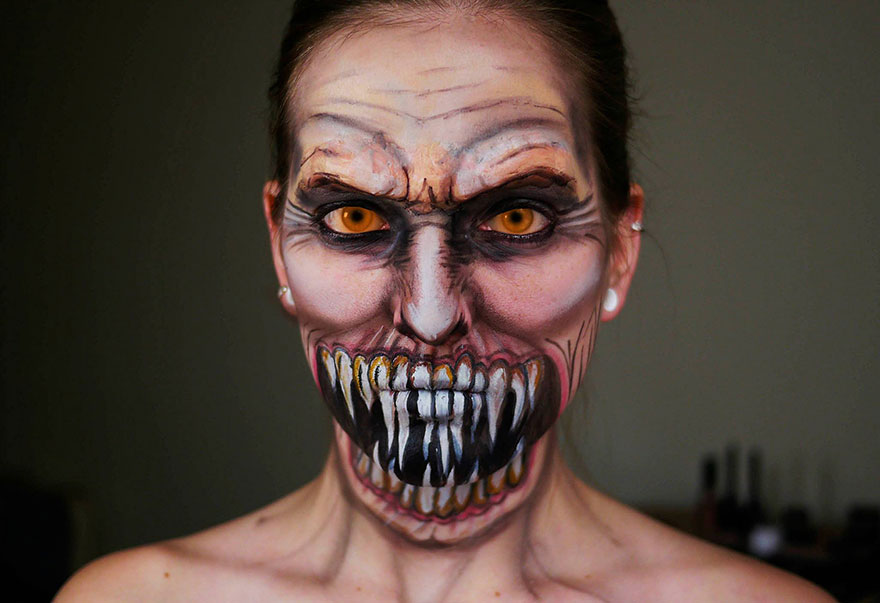 Self-Taught Makeup Artist Transforms Herself Into Creepy Monsters And Video Game Characters