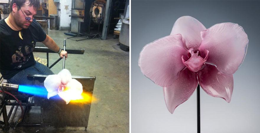 Artist Creates Gigantic Flowers Out Of Glass