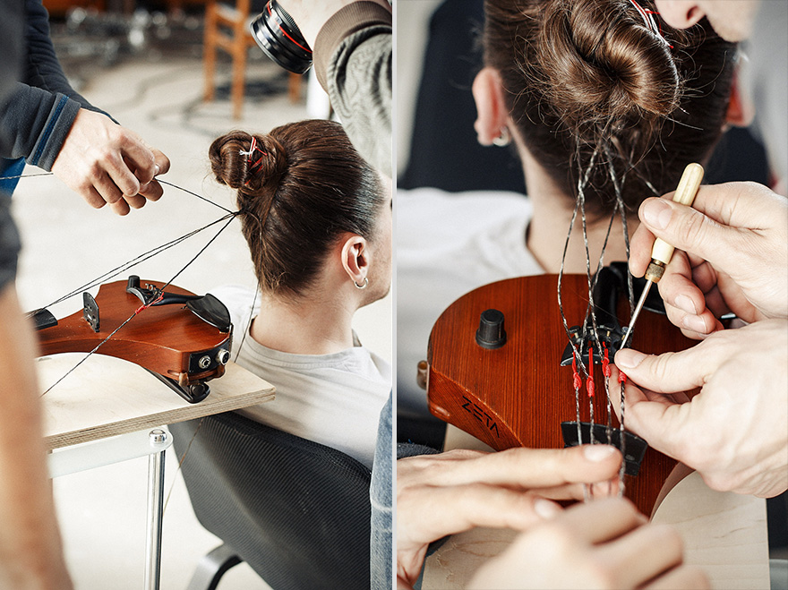 Musician Plays Violin With Strings Made From Human Hair