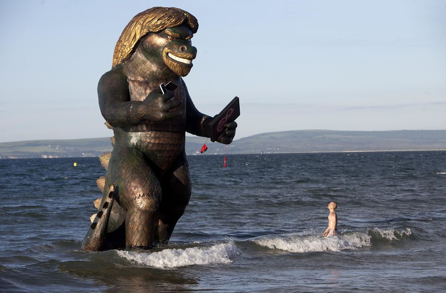 25ft High Sea Monster Surfaces On Bournemouth Beach