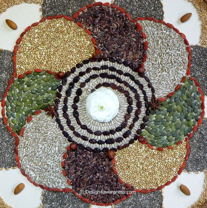 Mandalas Made From Organic Foods