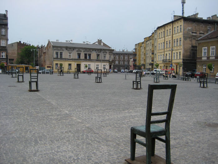 The Memorial To The Jews Of The Jewish Ghetto In Krakow