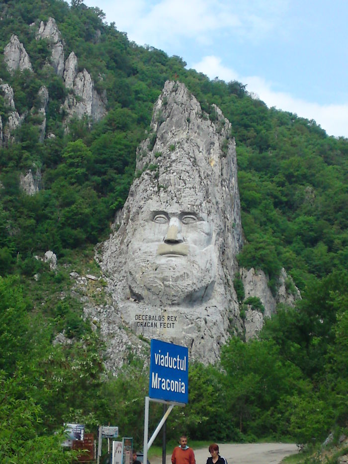 King Decebalus, Orșova City, Romania (tallest Rock Sculpture In Europe-40m)