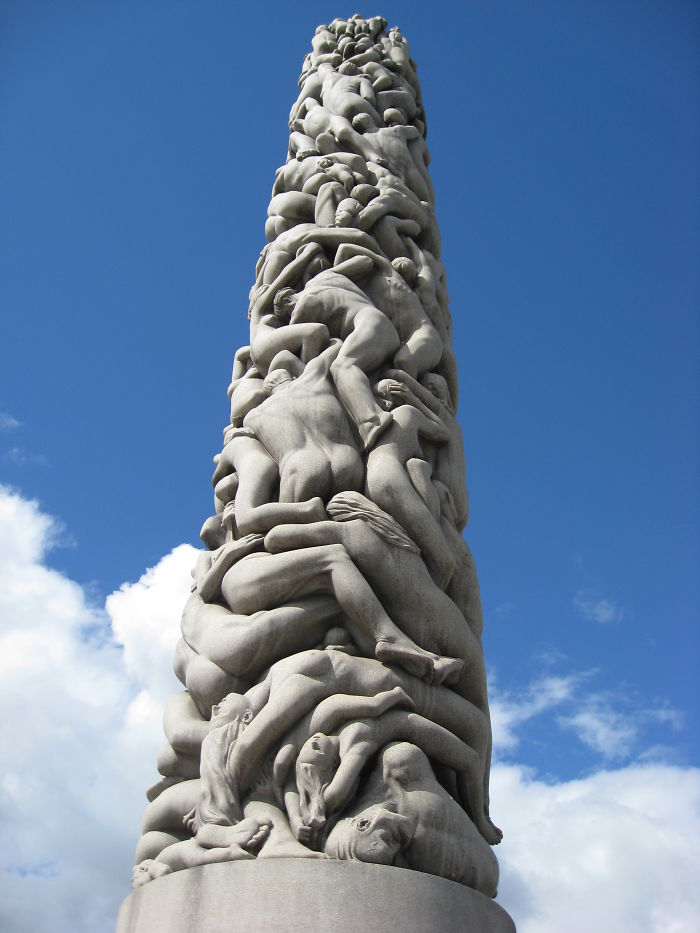 The Monolith By Gustav Vigeland, Frogner Park, Oslo, Norway