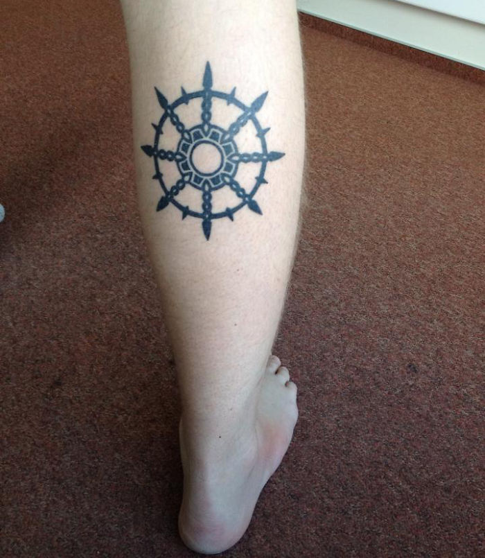 Here's Mine - The Symbol Of Chaos On My Leg