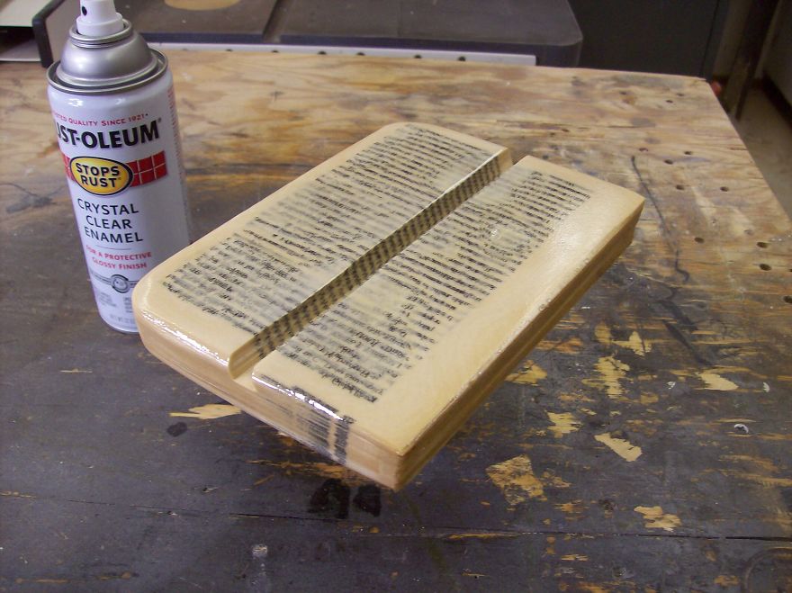 Tablet Stand Made From 400 Page Book