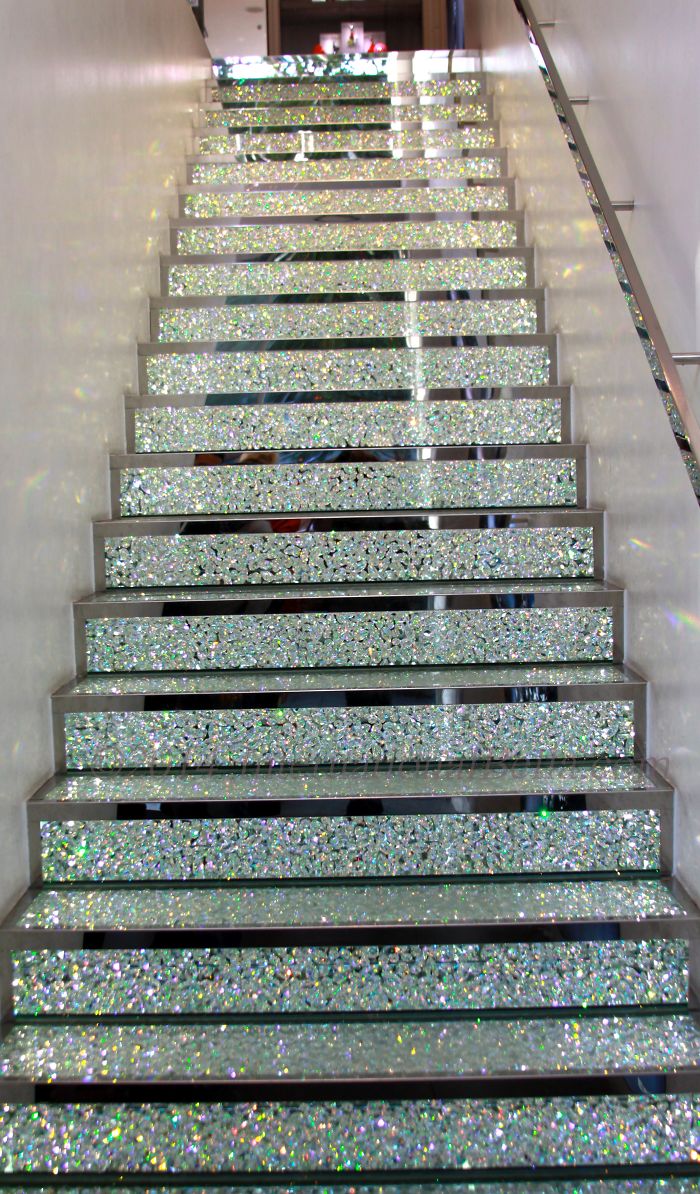 Swarovski Crystal Stairway On The Champs Elysées In Paris, France.