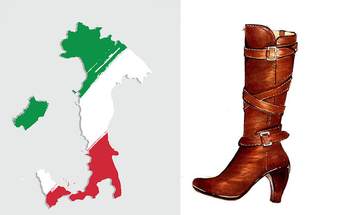 Italy Looks Like A Women's Boot