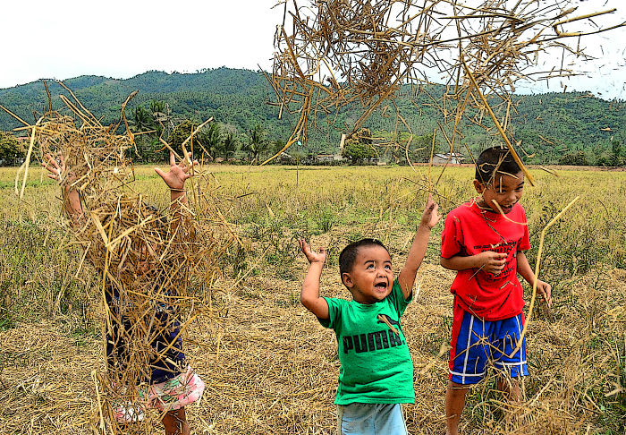 Children Playing In The Field - Philippines