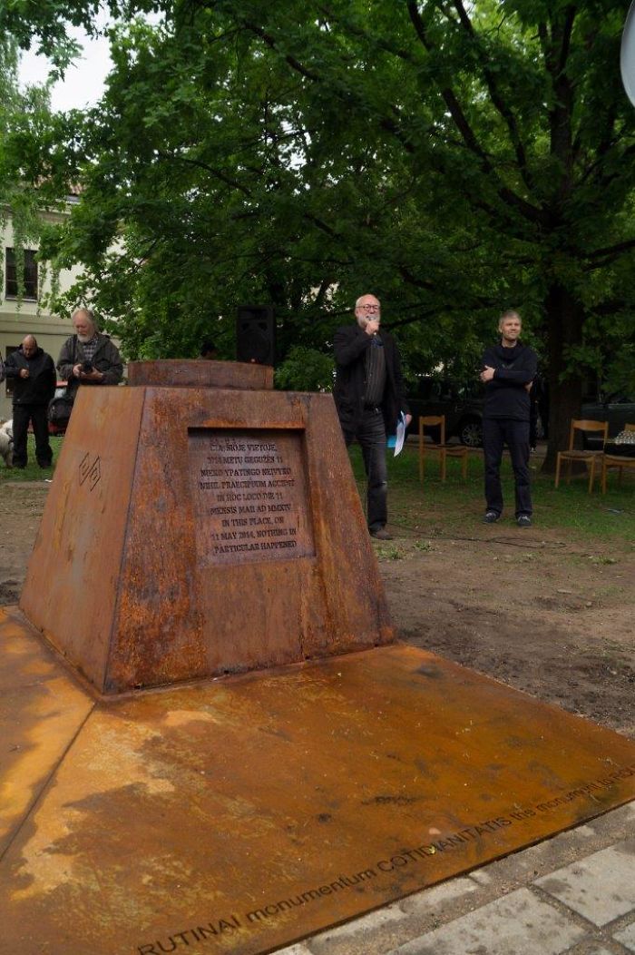 The Monument To Routine, Kaunas Old Town, Lithuania