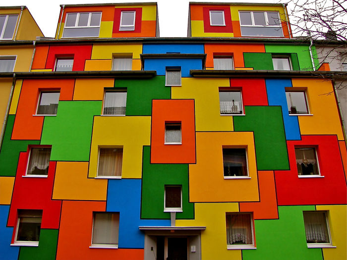 Colorful House In Nippes, Cologne, Germany