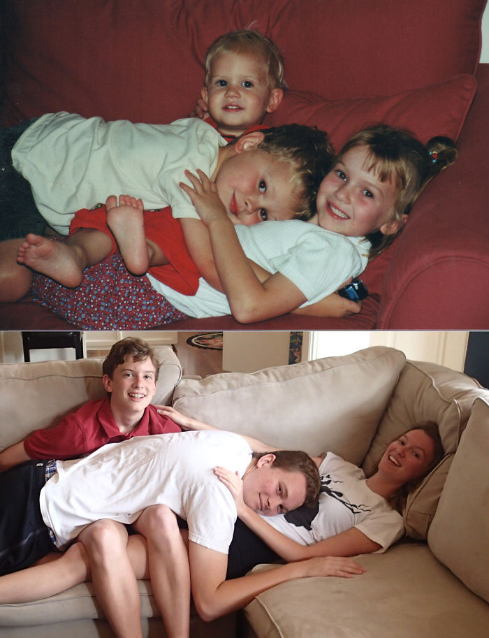 Siblings In 2000 And 2014