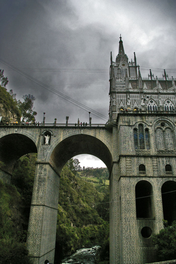 Las Lajas Cathedral In Colombia, South America