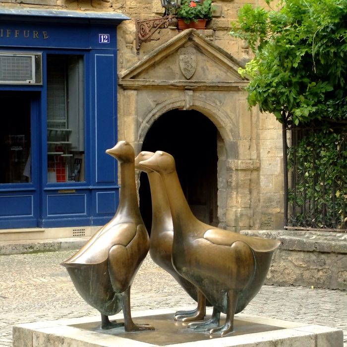Bronze Geese In Sarlat-le-caneda, France