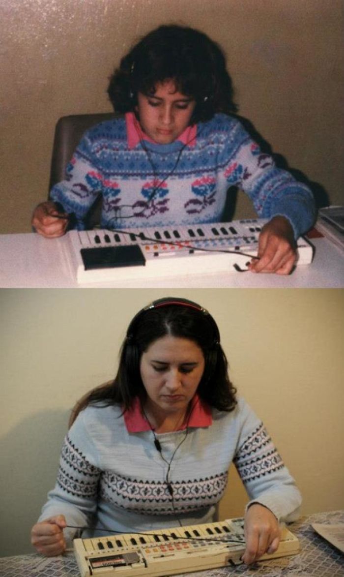 Silvia 17 Years Apart (same Keyboard Casiotone Pt80. 1985-2012, Costa Rica)