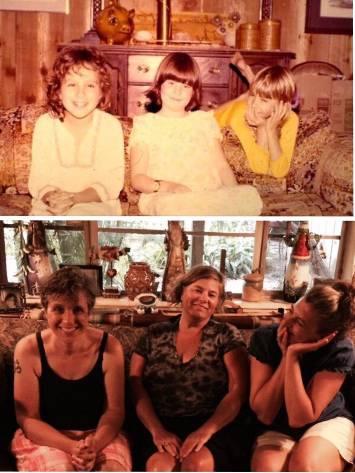 Two Sisters And Family Friend, 1978 And 2014