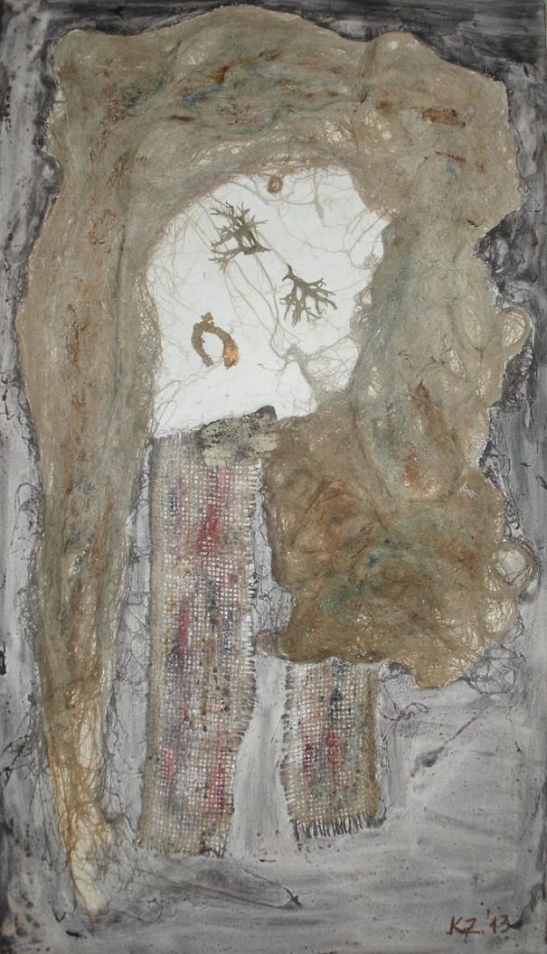 Macedonian Artist Uses Real Lichens In Paintings