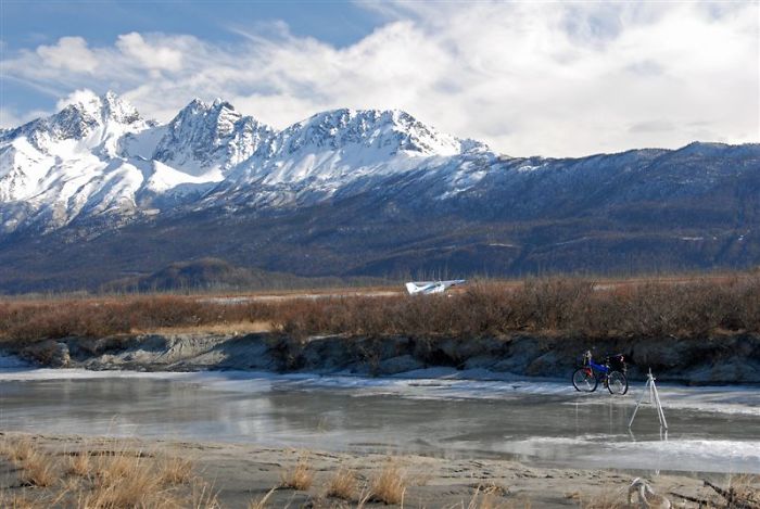 Alaska Mountains With Montague Folding Bike For Mountains