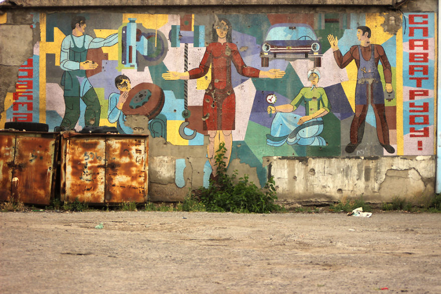 Soviet Street Art - Mosaic Murals In Streets Of Georgia