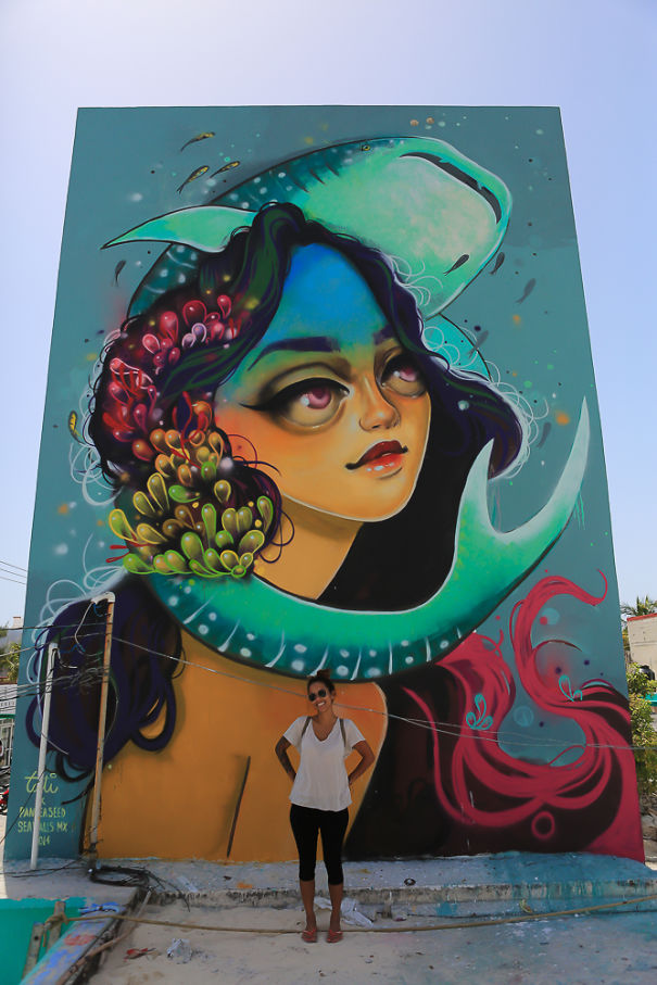 Street Artists Cover Mexican Island In Murals To Help Save Sharks And Manta Rays