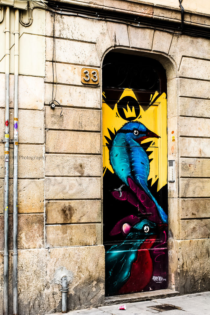 Say 33... Birdy Birds Door @ Barcelona, Spain