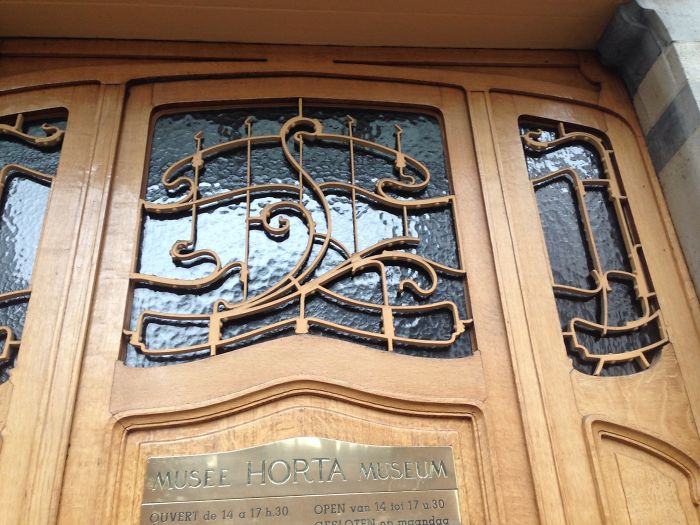Door From The Victor Horta Museum In Brussels Belgium