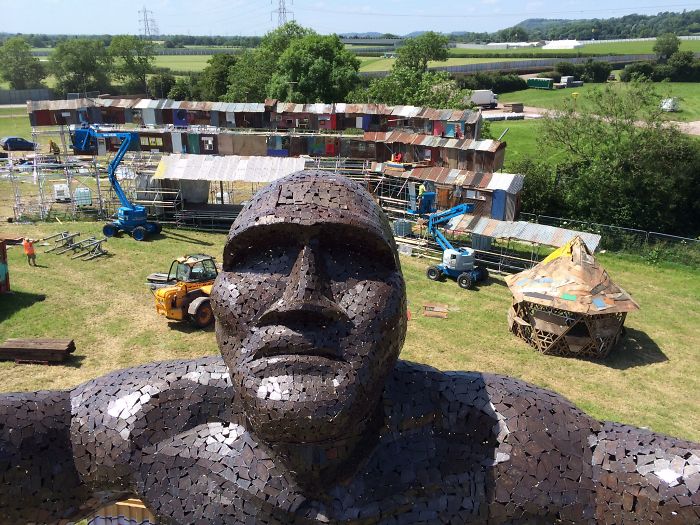 The Ancestor Sculpture Selfie At Glastonbury Festival 2014