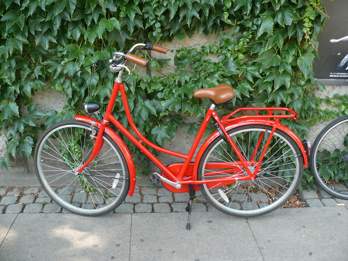 Unknown Bike In The Tivoli Park In Copenhagen