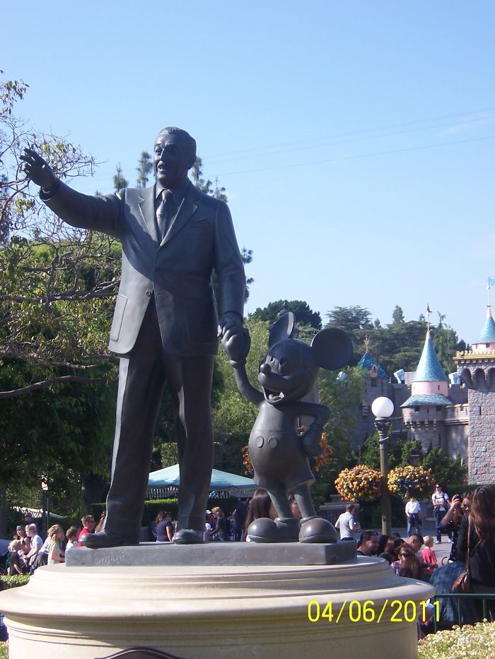 Walt Disney & Mickey Mouse @ Disneyland In Anaheim, California