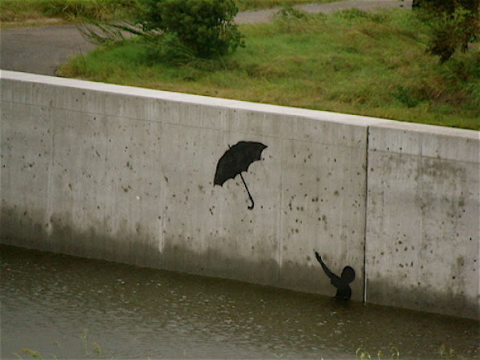 Banksy On New Orleans Levee