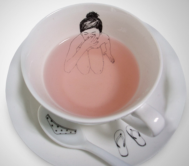Girl Bathing in a Tea Cup [Pic]