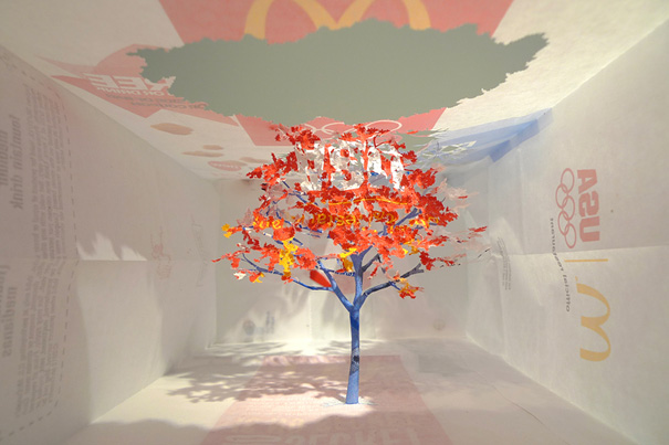 Intricate Tree Carved From McDonald’s Paper Bag