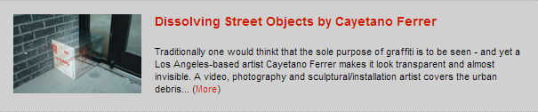 Dissolving Street Objects by Cayetano Ferrer