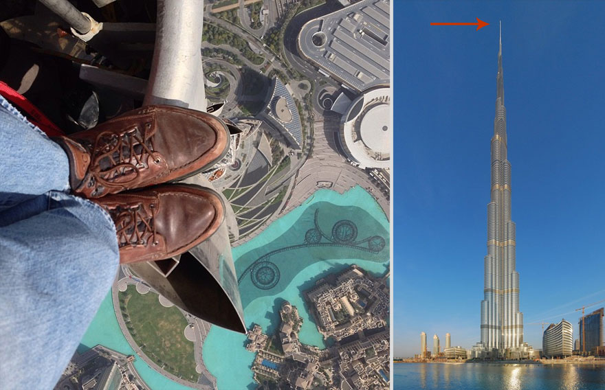 Rooftopping on the Top of the Tallest Building in the World