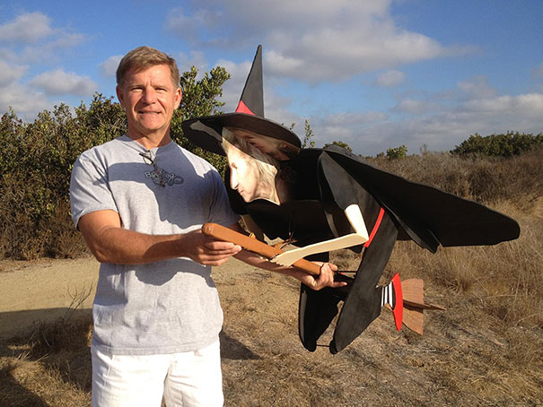 RC Planes Cleverly Designed To Look Like Witches And Wizards Flying On Broomsticks