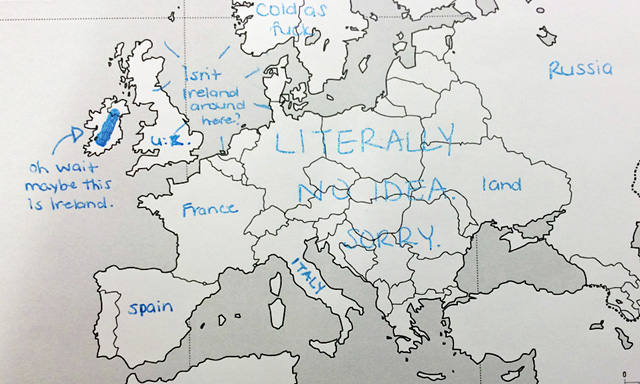 Americans Were Asked To Place European Countries On A Map. Here’s What They Wrote: