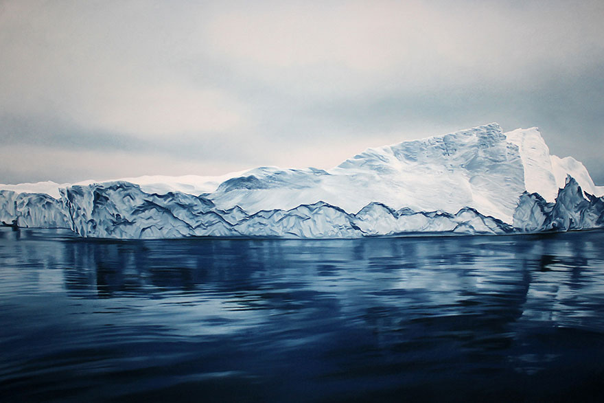 Iceberg Drawings by Zaria Forman Fulfill Late Mother’s Dream And Raise Awareness On Climate Change