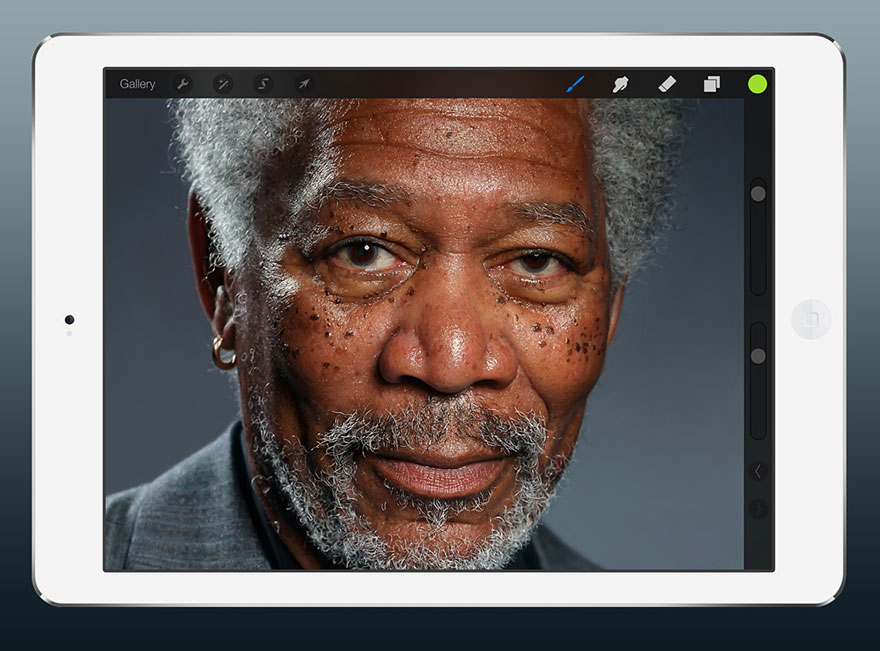 This Picture Of Morgan Freeman Is The Most Realistic Finger Painting Ever [VIDEO]