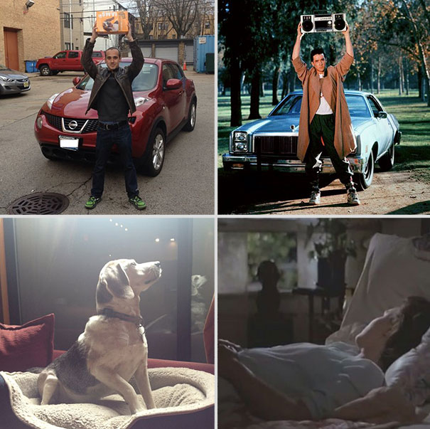Guy Re-Enacts Famous Movie Scenes With His Boss's Dog | Bored Panda