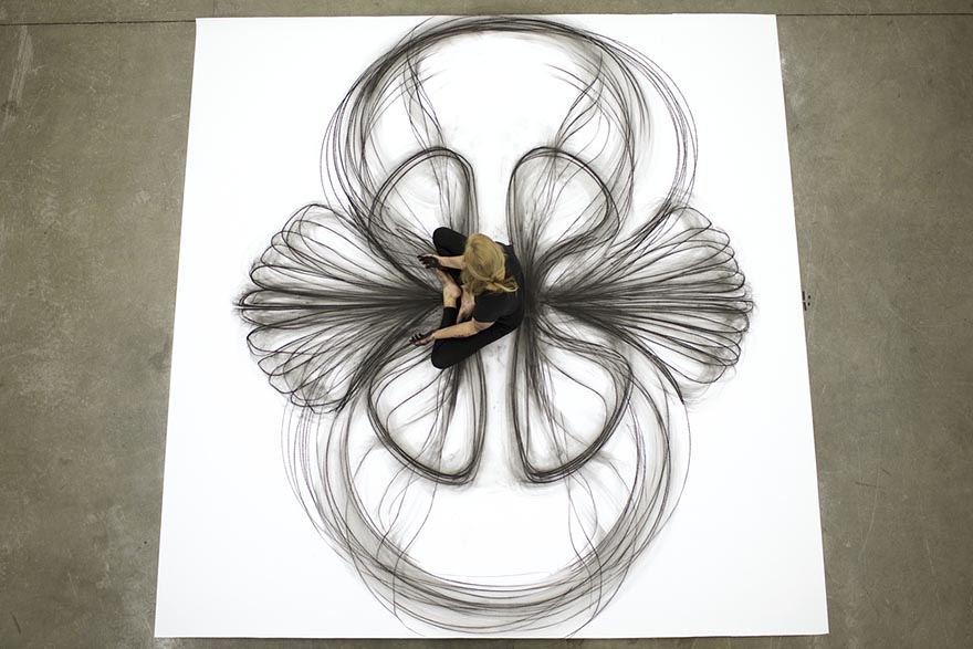 Artist Turns Dance Moves Into Beautiful Charcoal Drawings