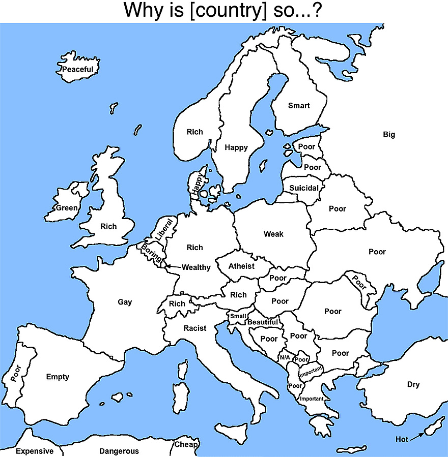 What People Think Of Various Countries According To Google Autocomplete