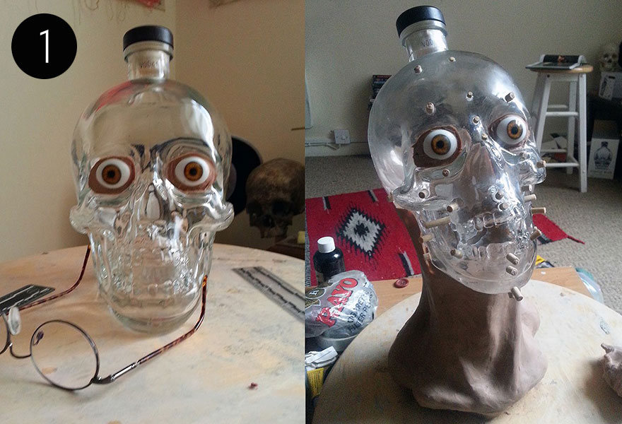 Forensic Artist Reconstructs Face From A Skull-Shaped Vodka Bottle
