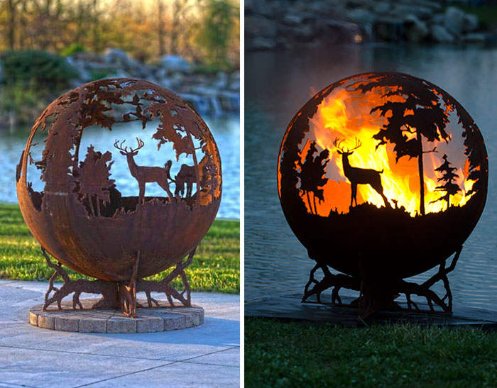 35 Beautiful Metal Firepits That Are Works Of Art