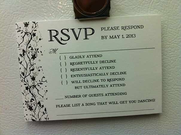 9 Hilarious Wedding Invitations That Simply Can't Be Ignored