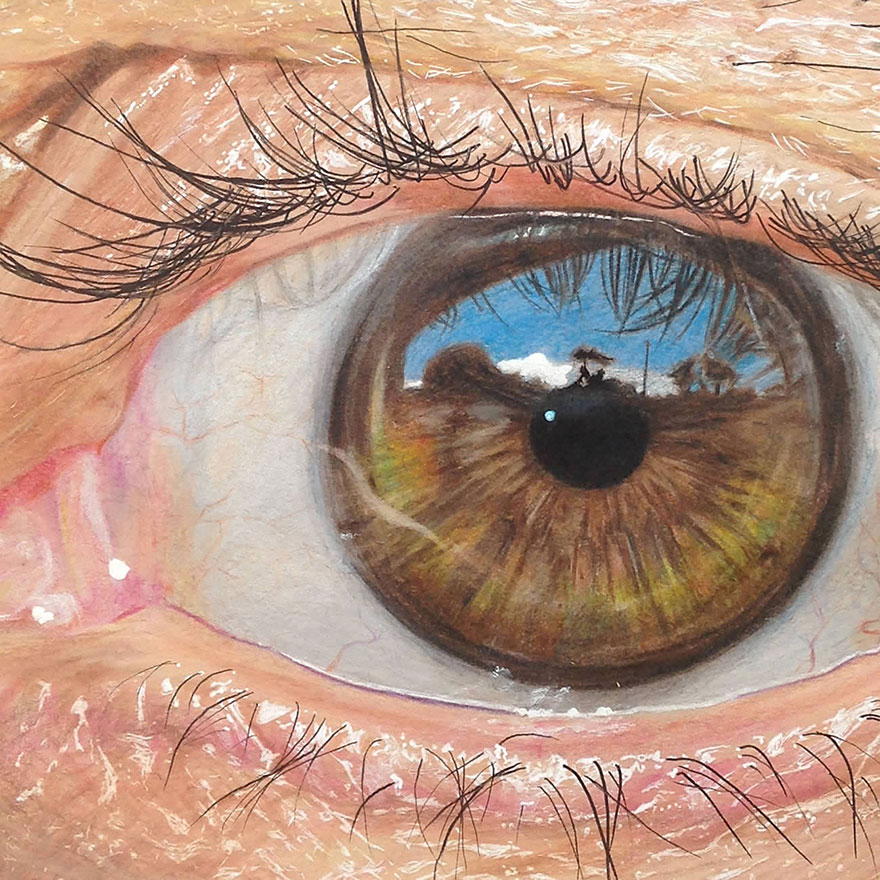 19YearOld Artist Draws Unbelievably Realistic Eyes Using Just Colored