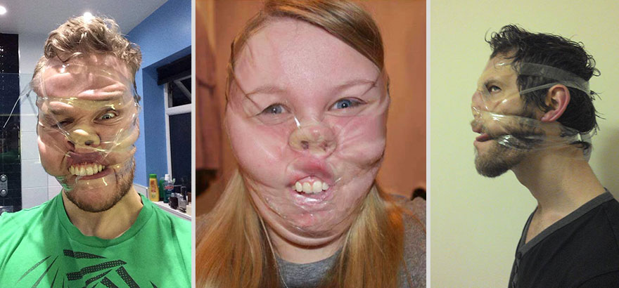 Scotch Tape Selfies: Newest Trend Of Distorting Faces With Tape Goes Viral On Facebook