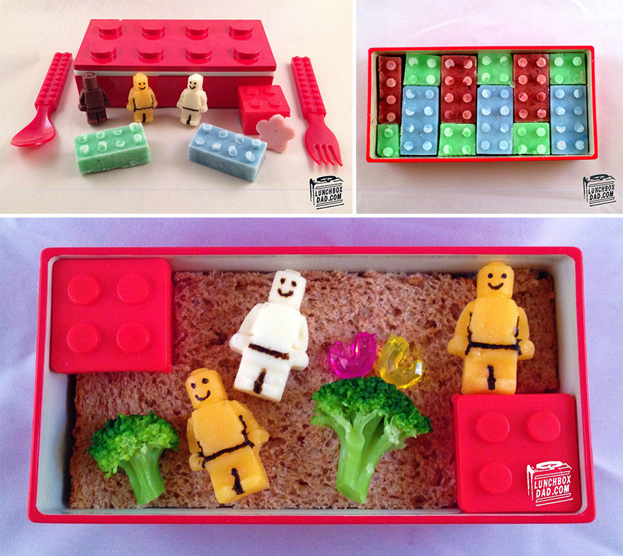 Lunchbox Dad Makes Creative Sandwiches And Snacks For His Daughter's School Lunch