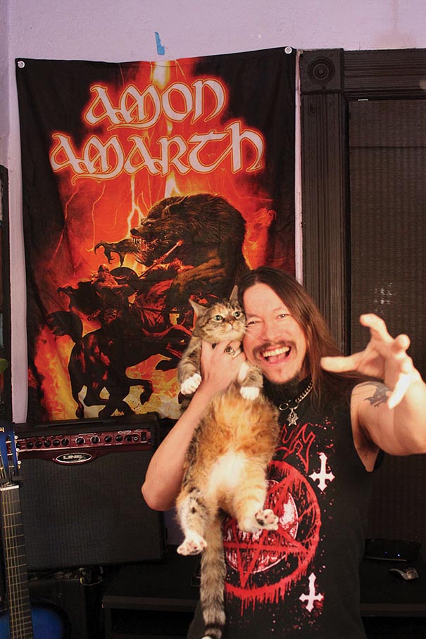 Metal Cats: Hardcore Metal Musicians Pose With Their Cats