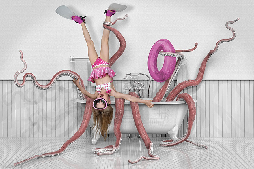 Creative Father Makes Crazy Photo Manipulations With His Three Daughters