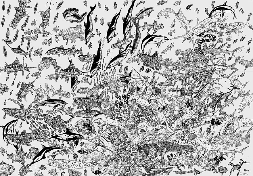 11-Year-Old Child Prodigy Creates Stunningly Detailed Drawings Bursting With Life